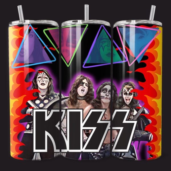 KISS the Band Inspired 80’s Music Tumbler | Classic Rock 20oz Tumbler Bottle Drinkware