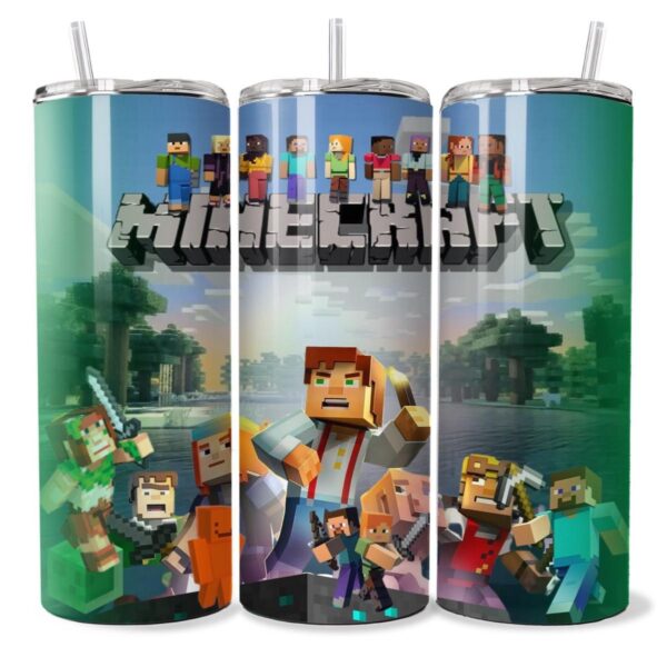 POP Minecraft Game Inspired 20oz Slim Stainless Steel Tumbler