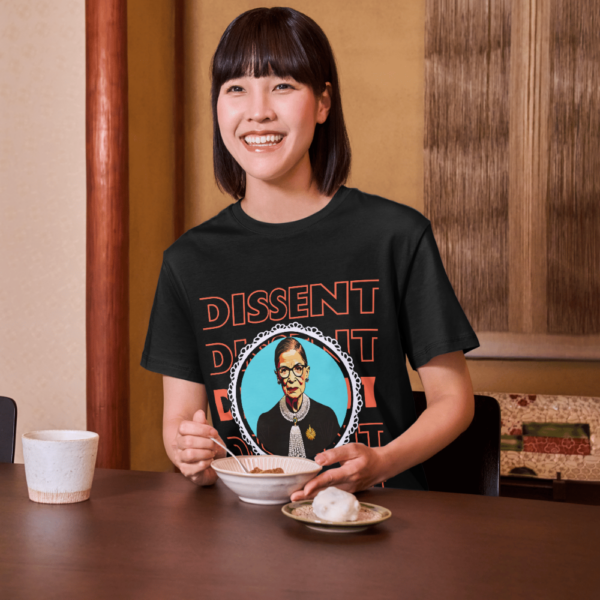 DISSENT Ruth Bader Ginsburg Cotton T-Shirt - Image 2