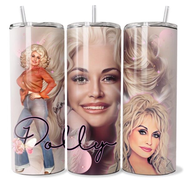 MUSIC Dolly Parton Inspired 20oz Slim Stainless Steel Tumbler