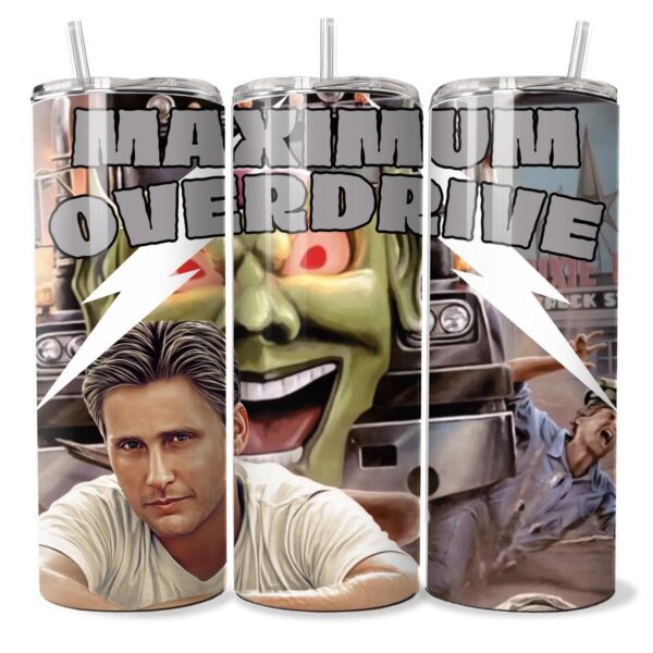 Maximum Overdrive Inspired Movie Stainless Steel 20oz Slim Tumbler Bottle Drinkware