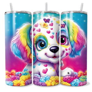 80’s Day Glo Puppy Stainless Steel 20oz Tumbler
