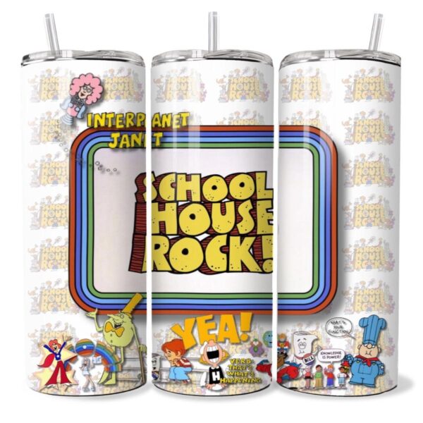 CARTOON School House Rock Inspired 20oz Slim Stainless Steel Tumbler