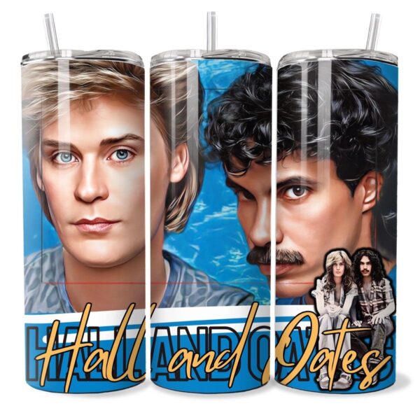 MUSIC Hall and Oates Inspired  20oz Slim Stainless Steel Tumbler