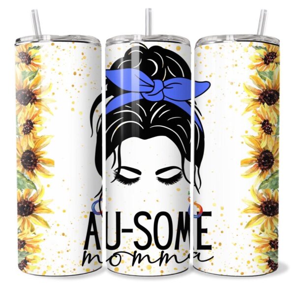 Au-some Momma Autism Awareness Stainless Steel 20oz Tumbler