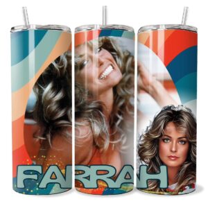 Farrah Fawcett Inspired Super Model Tumbler Bottle Drinkware