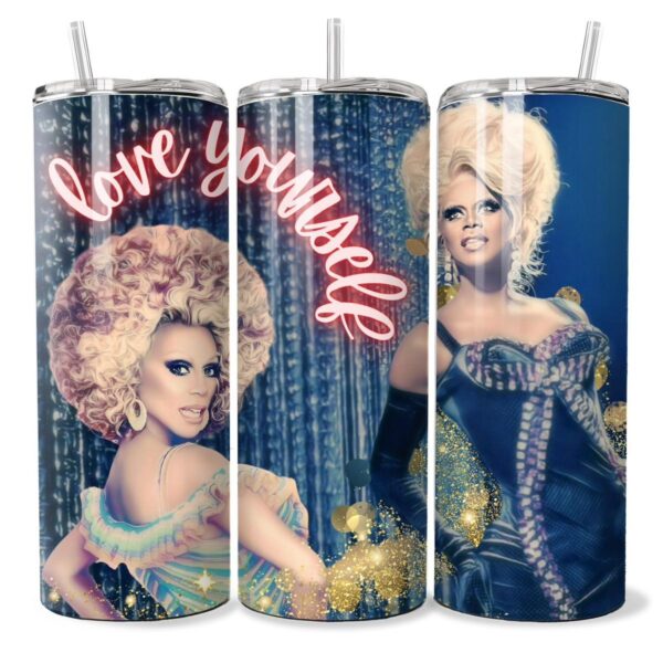 RuPaul Inspired Love Yourself Glam Tumbler Bottle Drinkware
