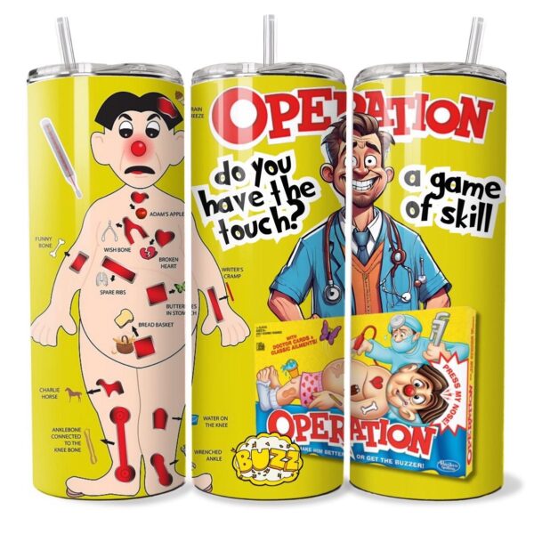 POP Operation Retro 1980’s Inspired 20oz Slim Stainless Steel Tumbler