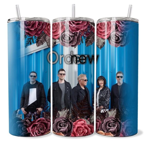MUSIC New Order Band Inspired 20oz Slim Stainless Steel Tumbler