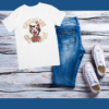 Childless Cat Lady Tattoo Style 100%Cotton T-Shirt - Image 2