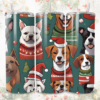 Dogs in Christmas Sweaters Stainless Steel 20oz Slim Tumbler