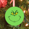 Grinch Face Christmas Ornament