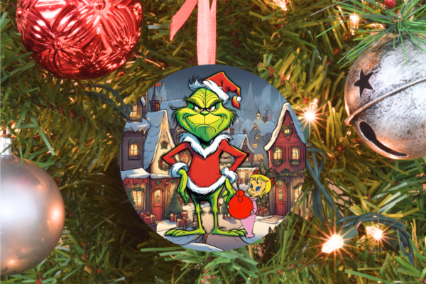 Grinch and Linda Lou Who Christmas Ornament